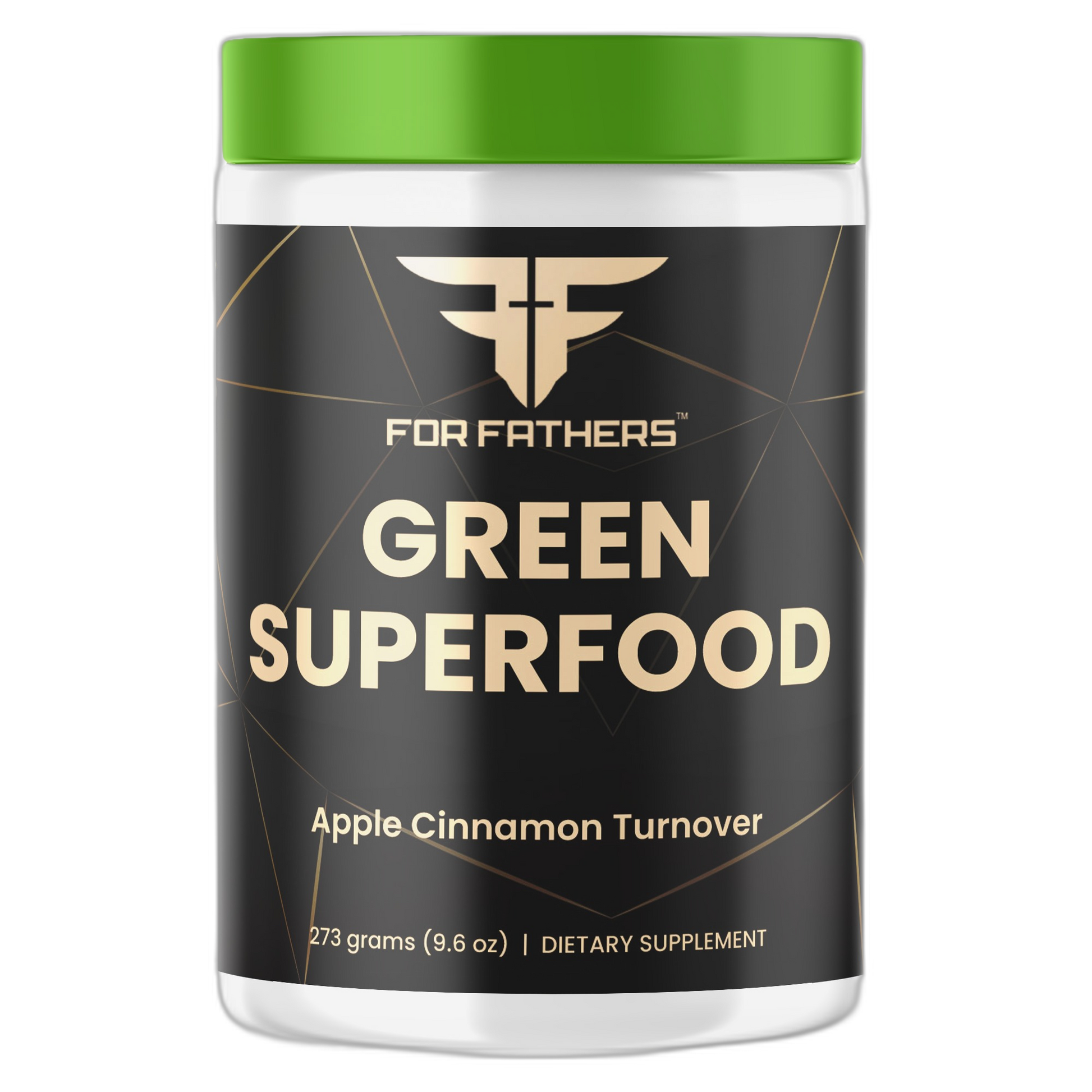 Organic Green Superfood Apple Cinnamon on dark
