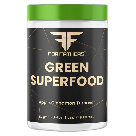 Organic Green Superfood Apple Cinnamon on dark