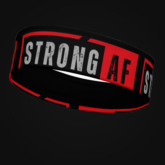 STRONG AF Headband on dark