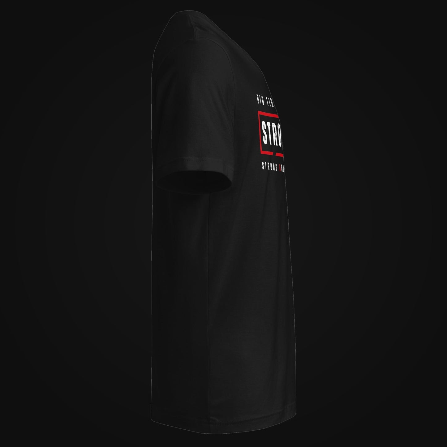 Strong AF Unisex V-Neck Coach Tee on dark