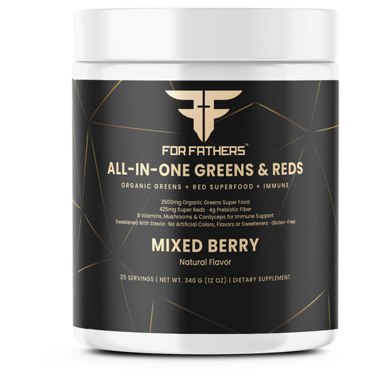 All-In-One Greens & Reds Superfood Mixed Berry 35 servings – front view – For Fathers Fitness