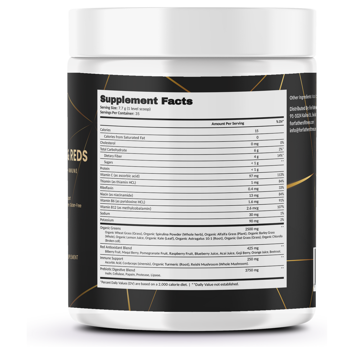 For Fathers All-In-One Greens & Reds Superfood Mixed Berry — right view