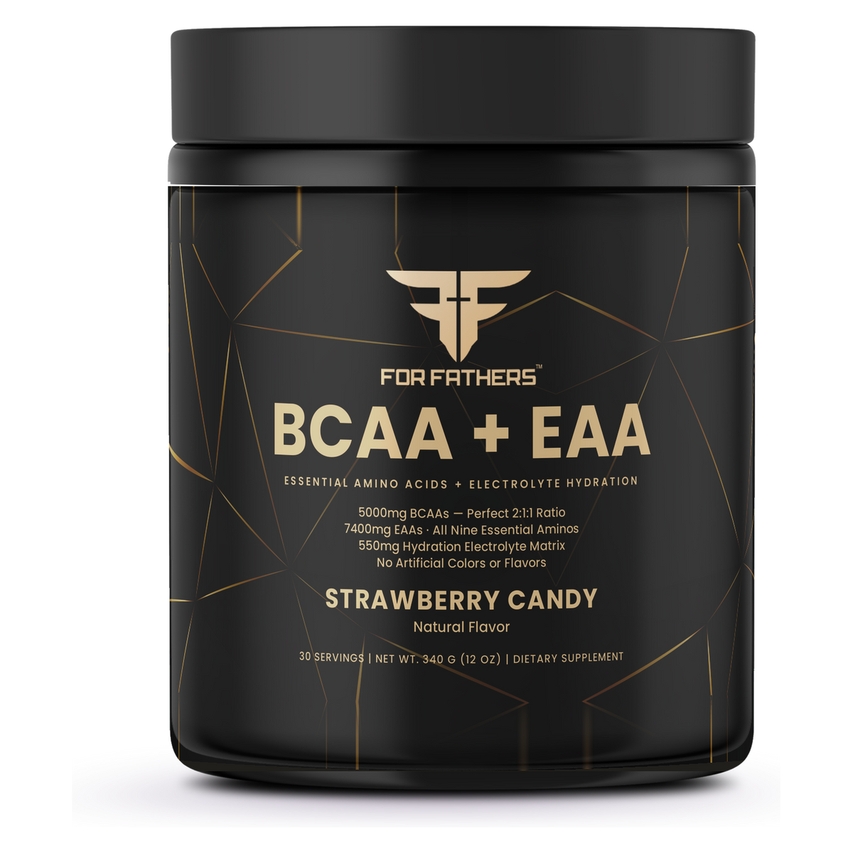 For Fathers BCAA + EAA Strawberry Candy — front view