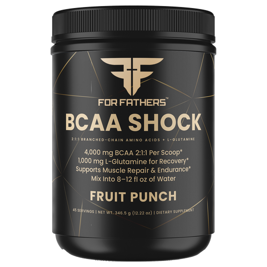 BCAA Shock Fruit Punch 45 servings – front view – For Fathers Fitness