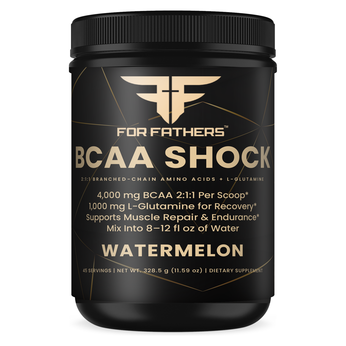 BCAA Shock Watermelon 45 servings – front view – For Fathers Fitness