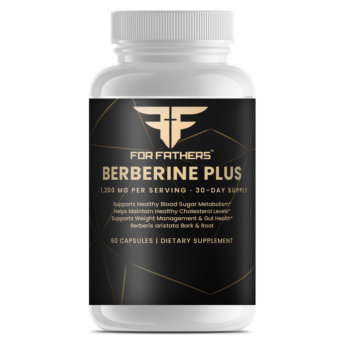 Berberine Plus 1,200 mg 60 capsules – front view – For Fathers Fitness