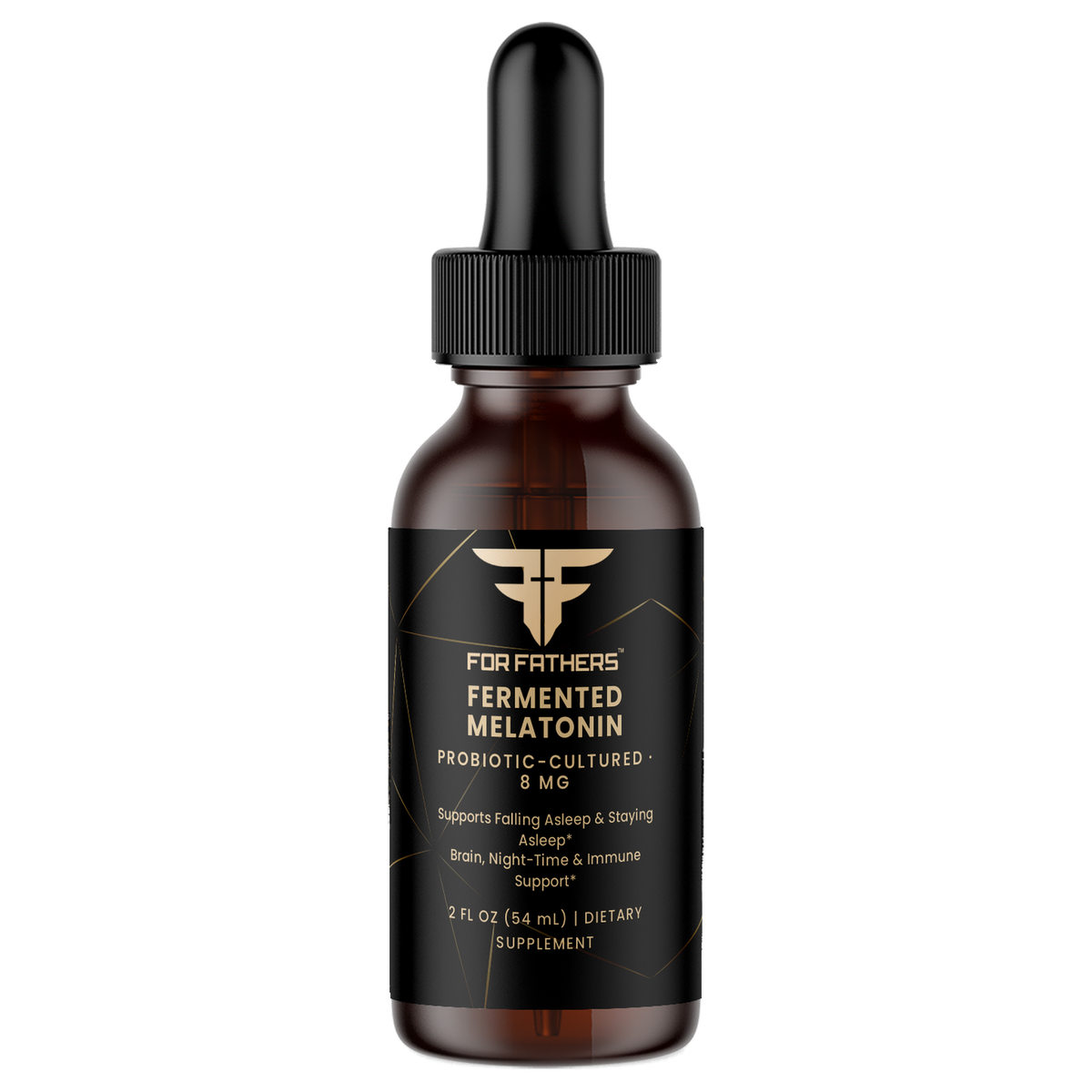 Fermented Melatonin 2 fl oz (54 ml) – front view – For Fathers Fitness