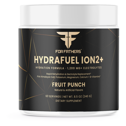 HydraFuel ION2+ Hydration Formula Fruit Punch 60 servings – front view – For Fathers Fitness
