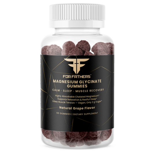 Magnesium Glycinate Gummies Natural Grape Flavor 60 gummies – front view – For Fathers Fitness
