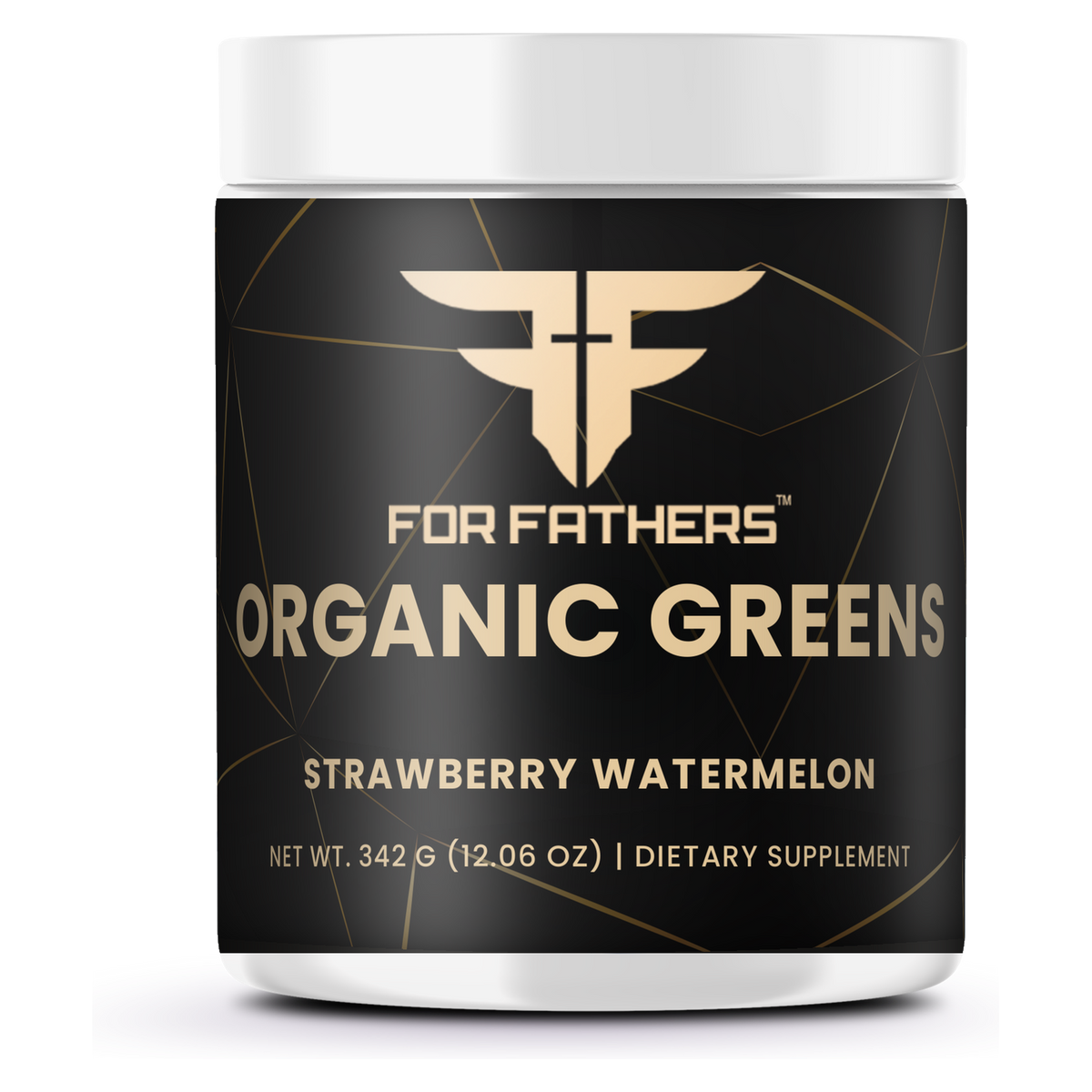 Organic Greens Strawberry Watermelon 30 servings – front view – For Fathers Fitness