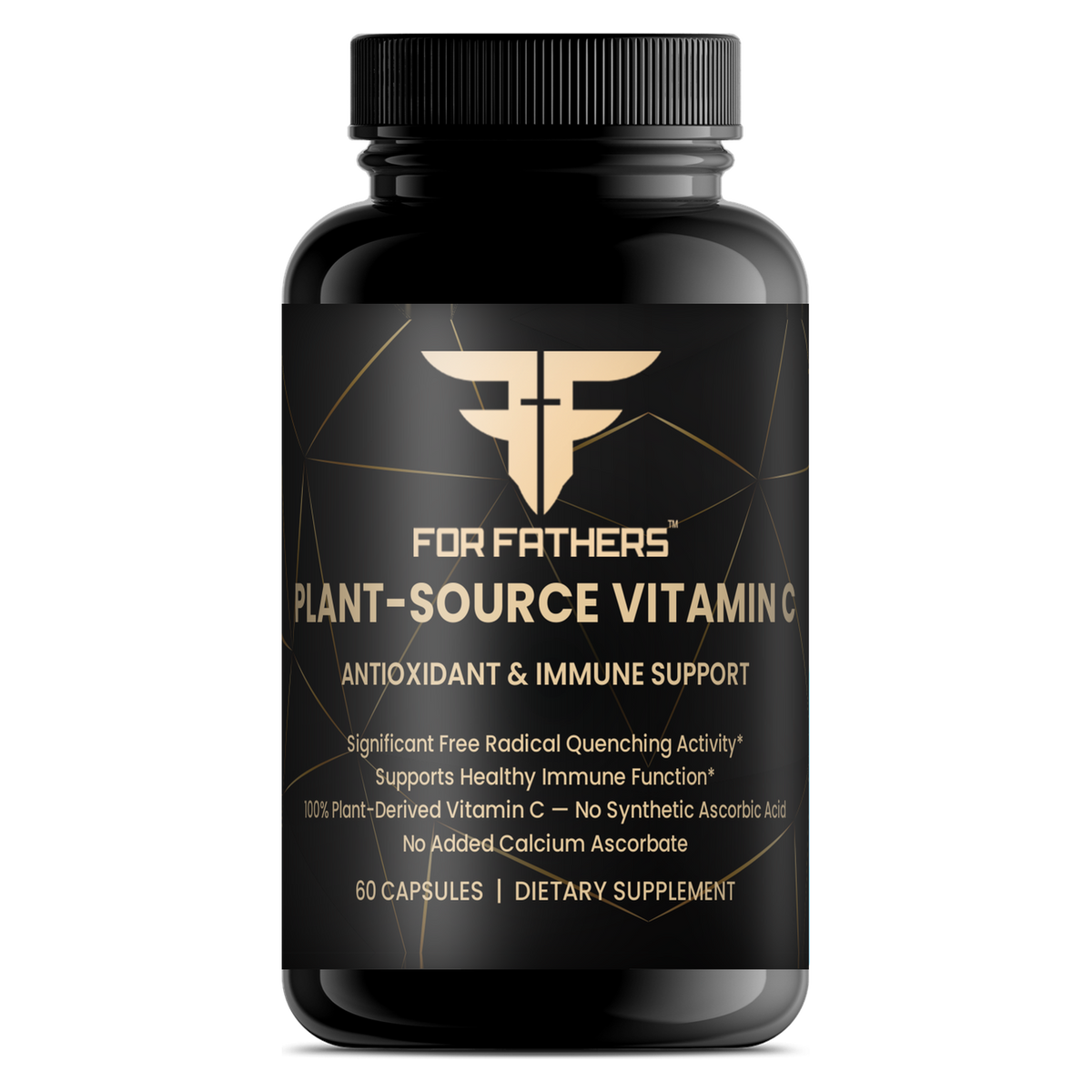 Plant-Source Vitamin C 60 capsules – front view – For Fathers Fitness
