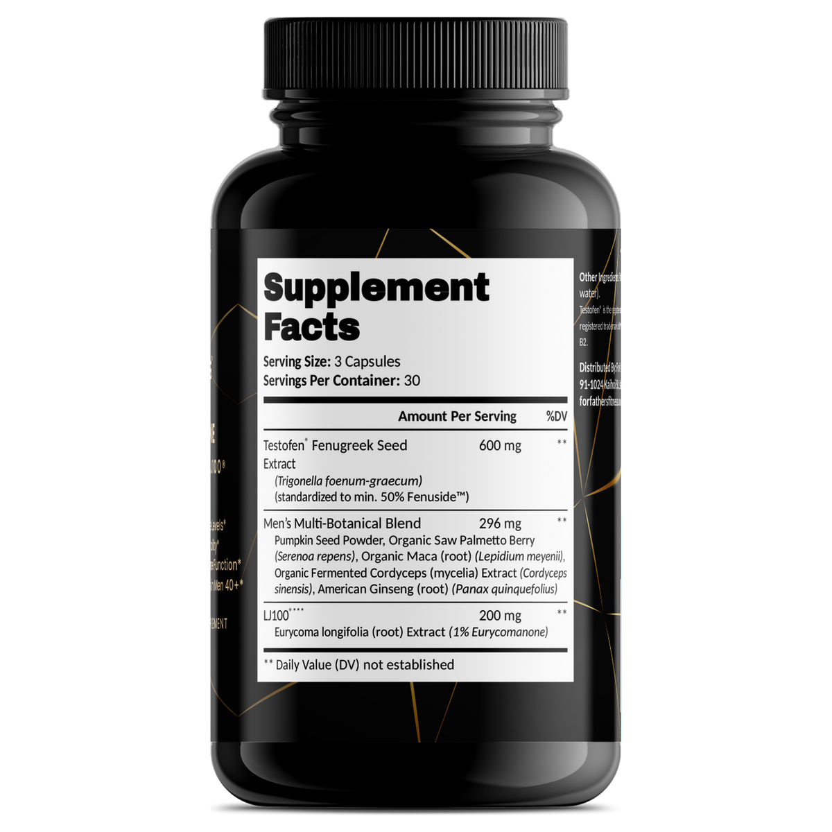 For Fathers Premium Testosterone with Testofen & LJ100 — right view