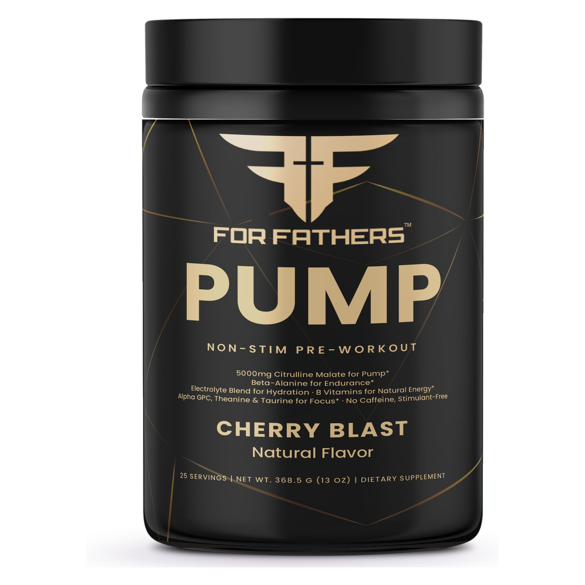 For Fathers Pump Non-Stim Pre-Workout Cherry Blast — front view