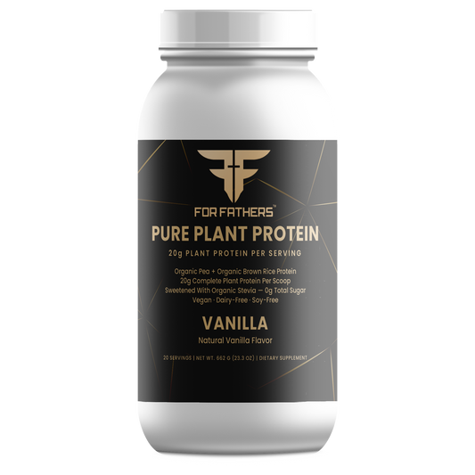 Pure Plant Protein Vanilla 1.5 lb – front view – For Fathers Fitness