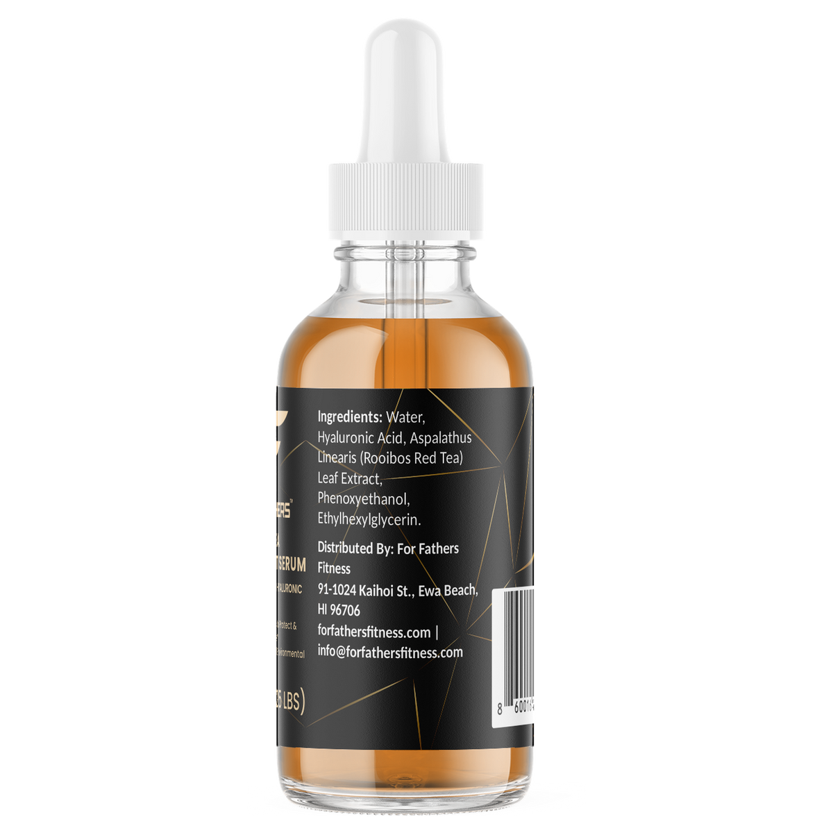 Red Tea Antioxidant Serum 1 fl oz – ingredients panel view – For Fathers Fitness