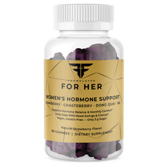 Women's Hormonal Support Gummies – Strawberry | Cranberry, Chasteberry & Dong Quai | 60 Gummies