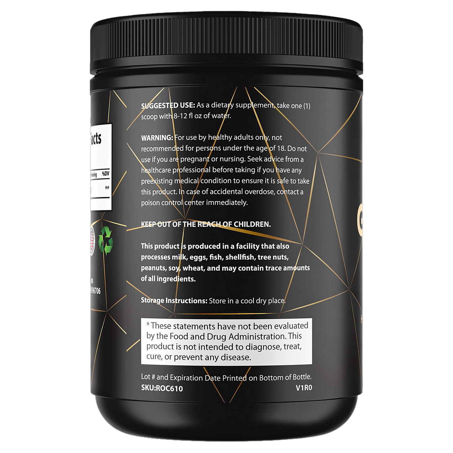 For Fathers Fitness glutamine label