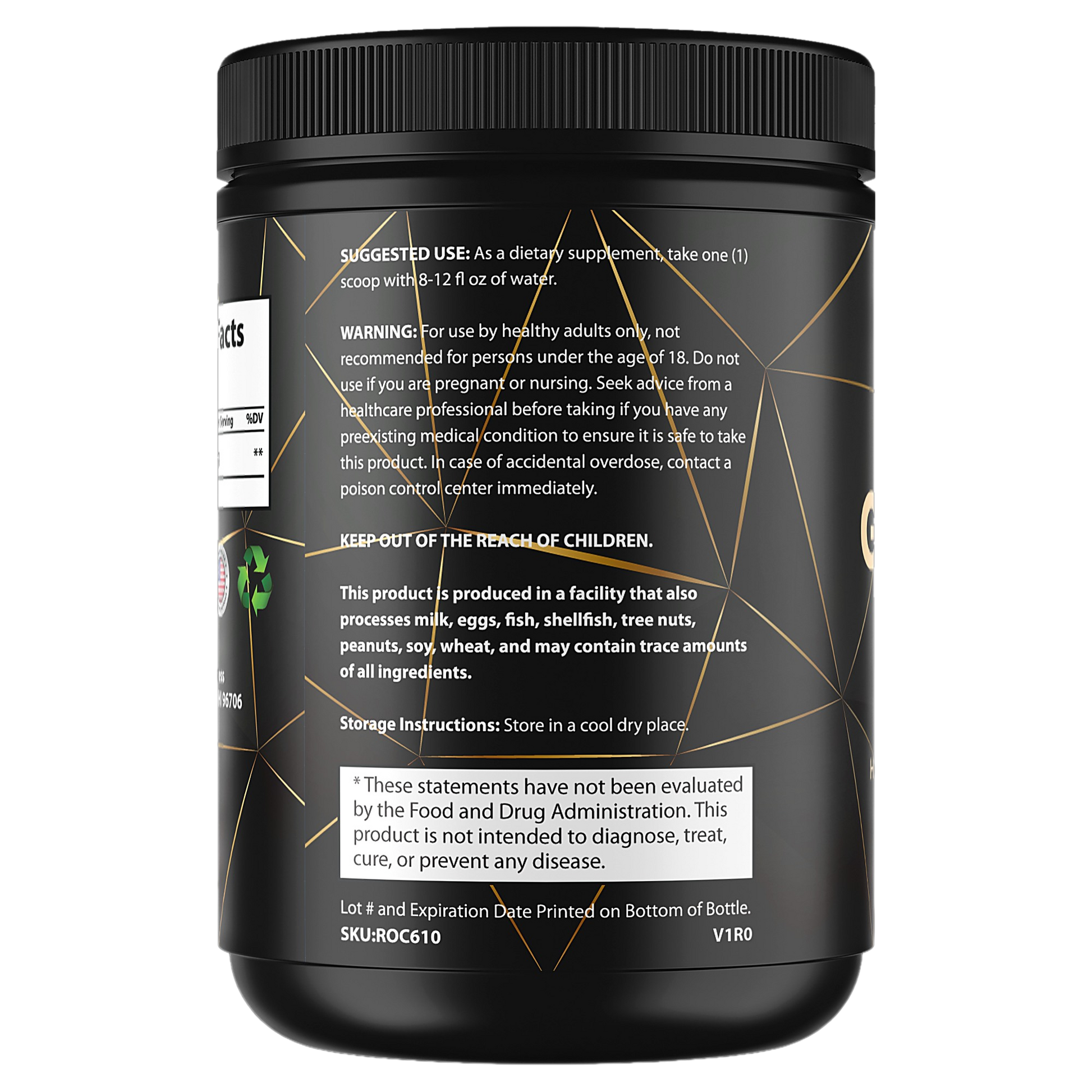 For Fathers Fitness glutamine label