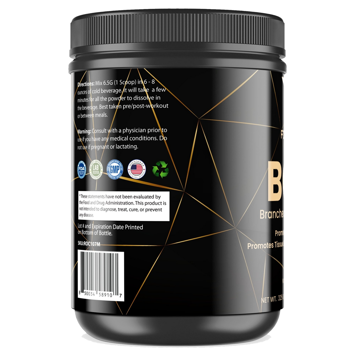 Grape BCAA recovery supplement - supplement facts