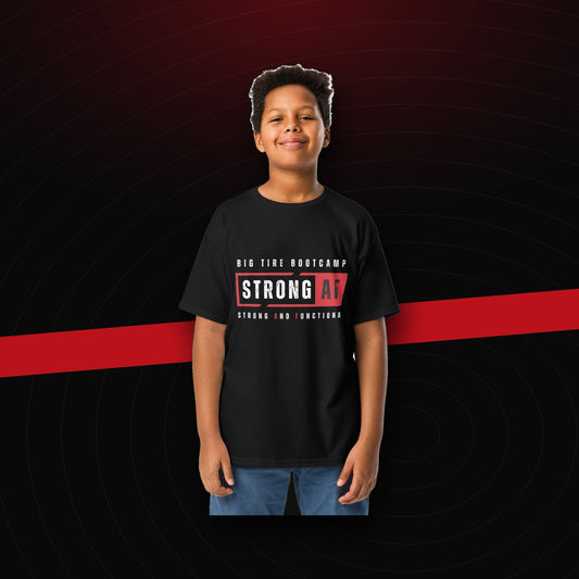 bg2|39114228826308|Big Tire Bootcamp Youth Classic Tee on dark