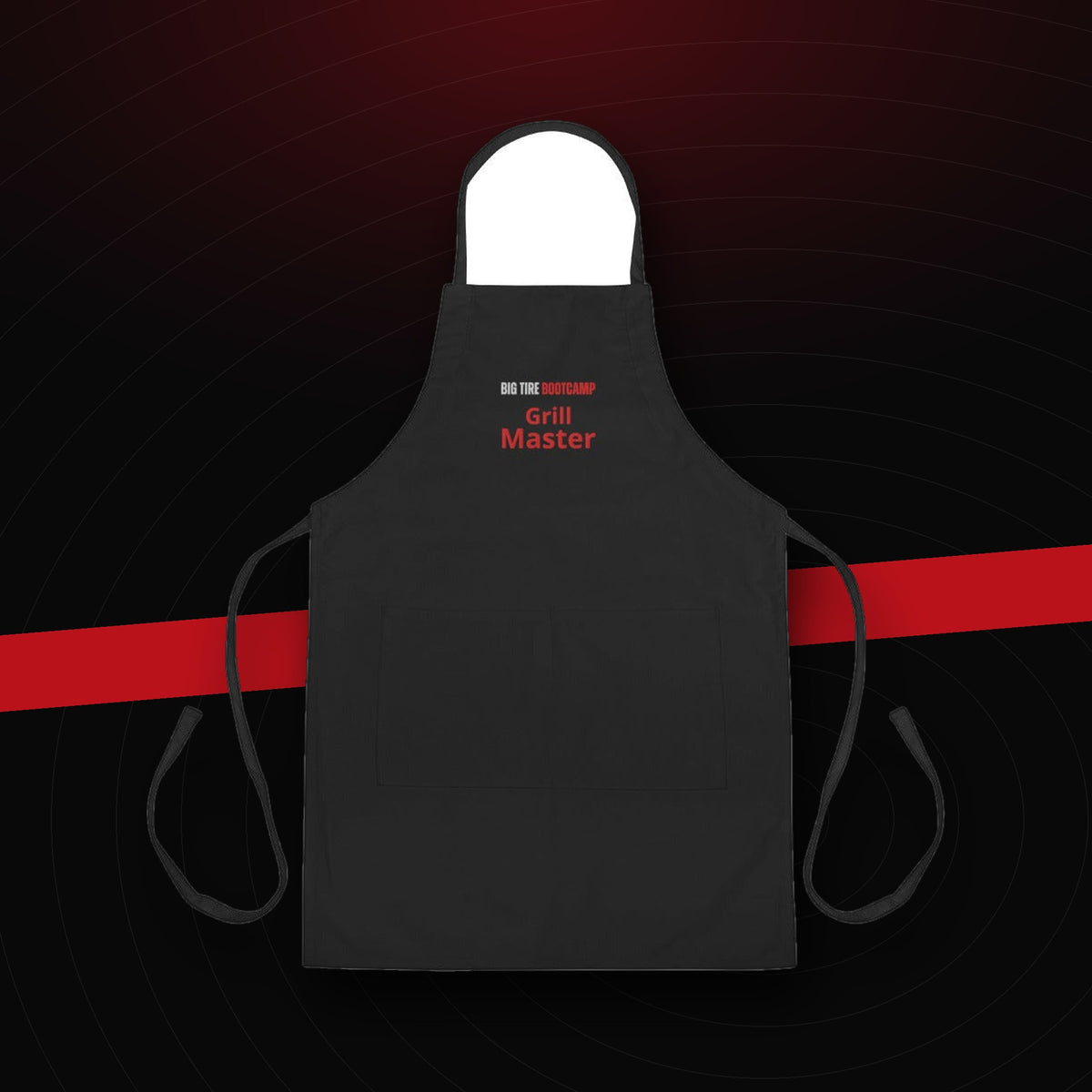bg2|39114009870532|Big Tire Bootcamp Grill Master Apron - black on dark