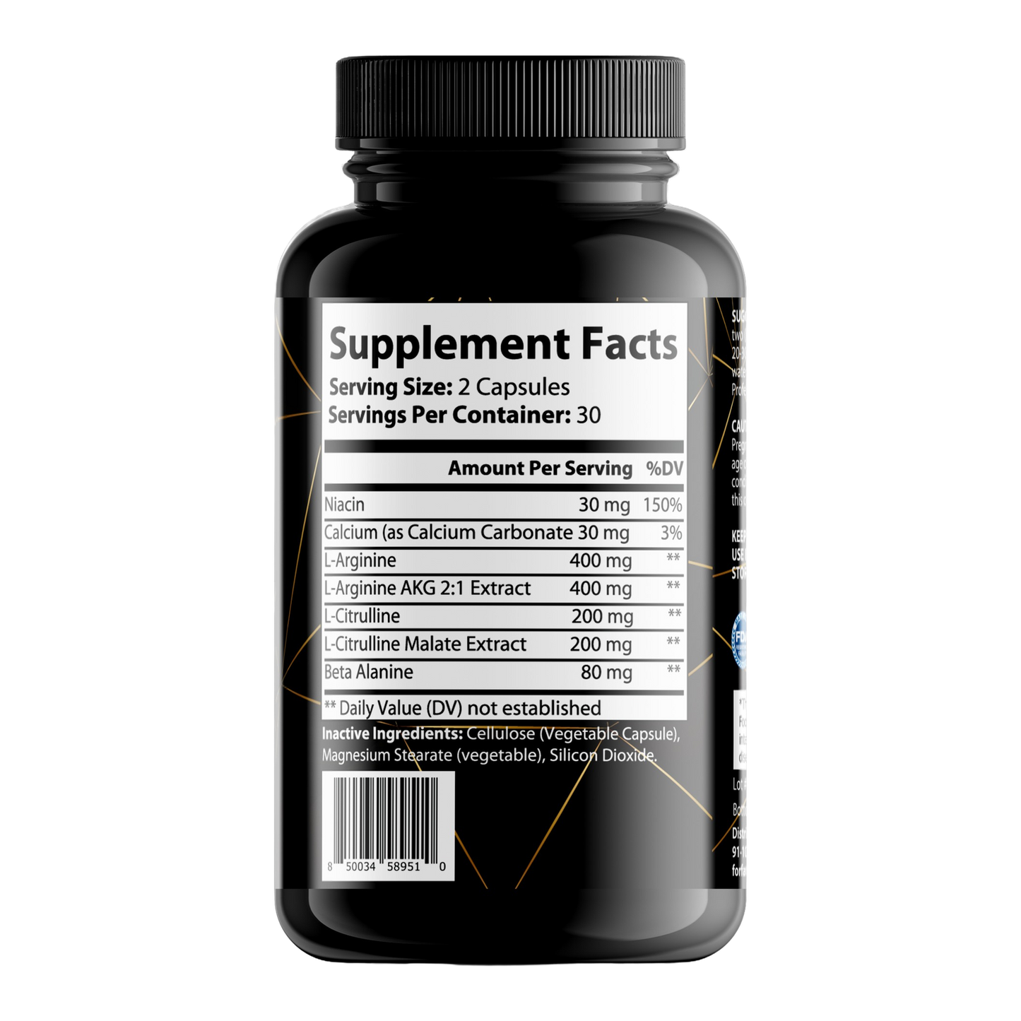 For Fathers Fitness l arginine label