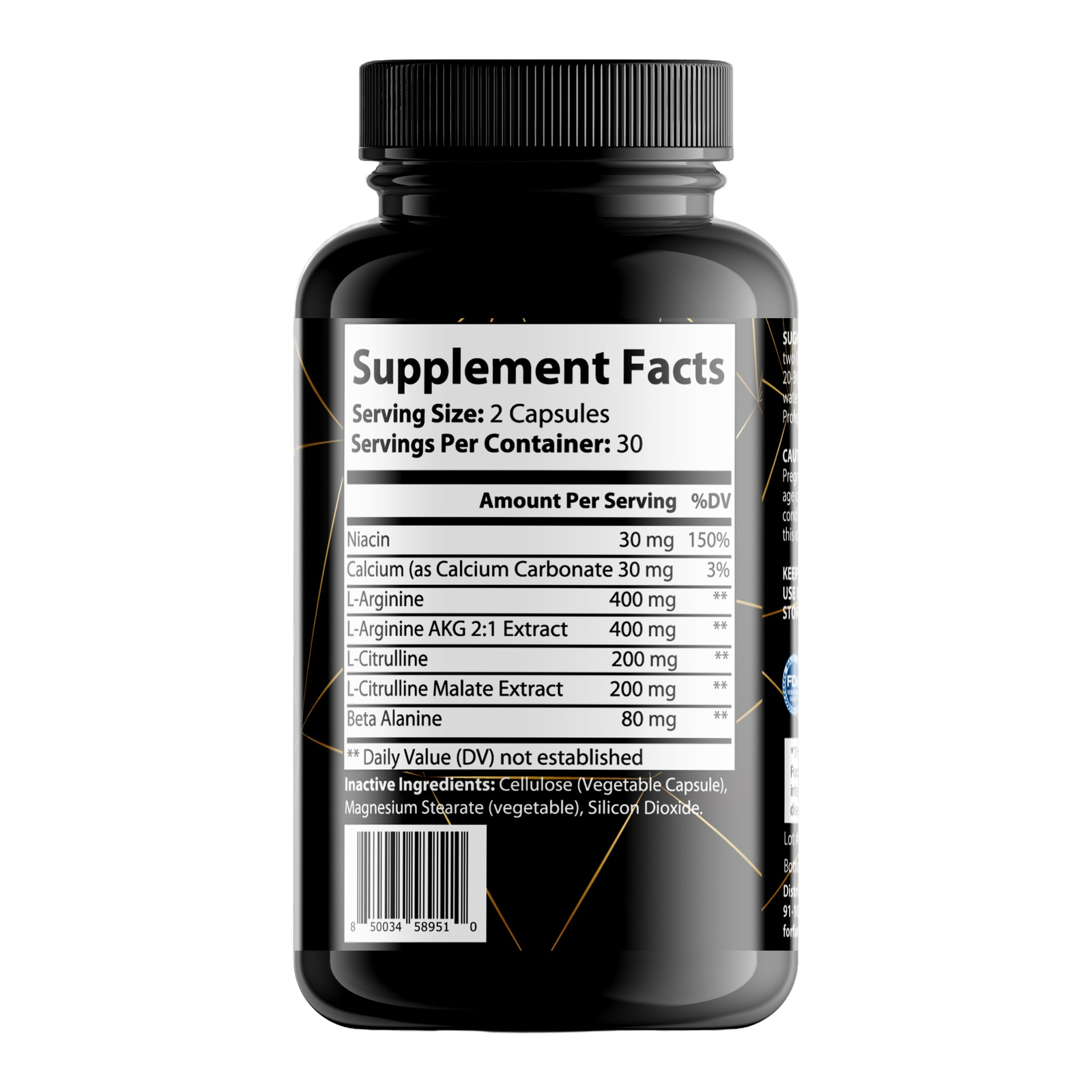 For Fathers Fitness l arginine label