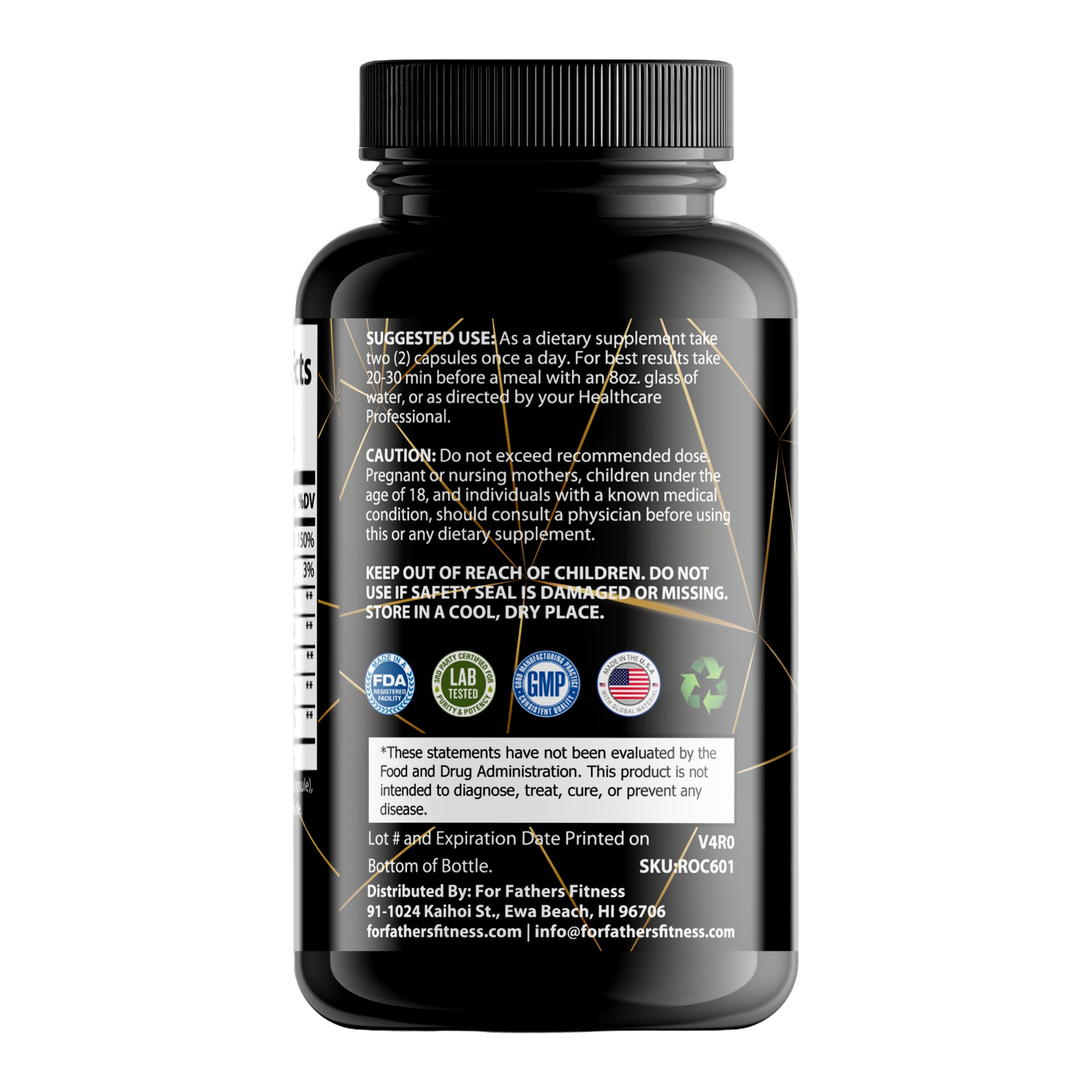 For Fathers Fitness l arginine label