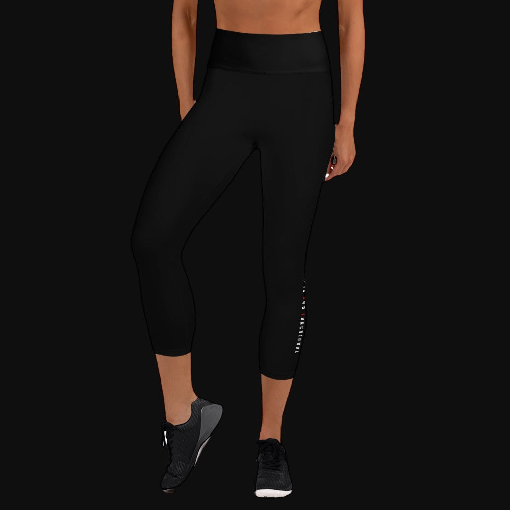 STRONG AF Yoga Capri Leggings – front view on model