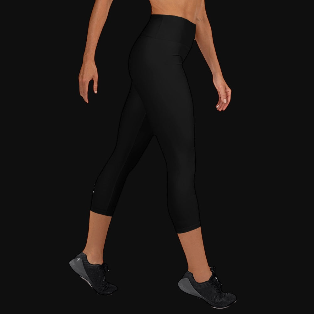 STRONG AF Yoga Capri Leggings – side view on model