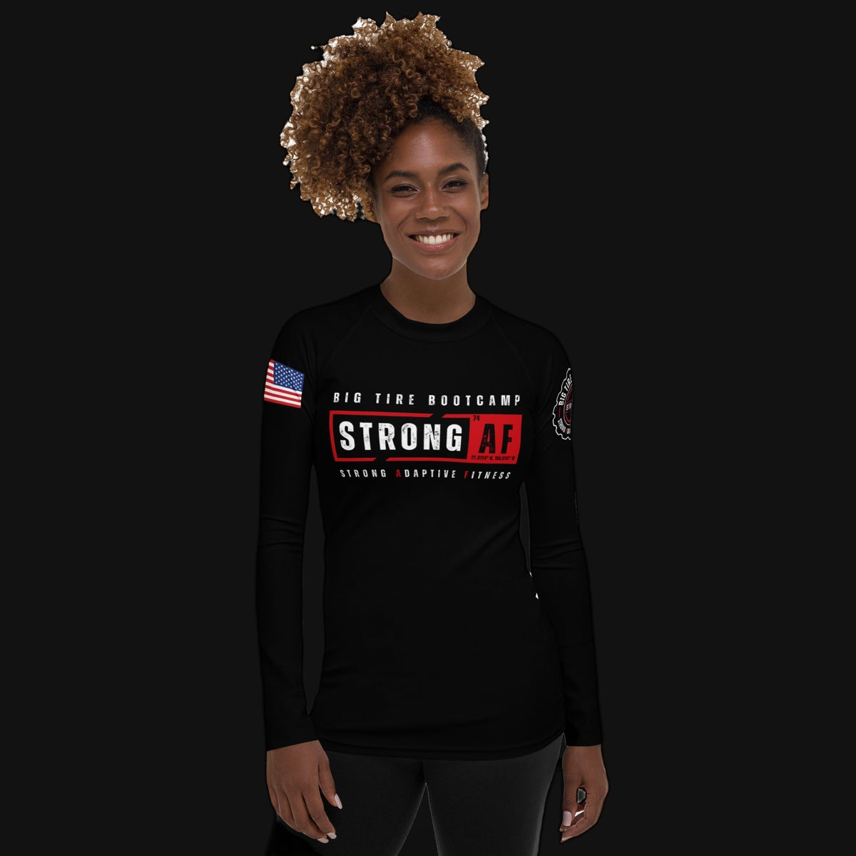 Women's long sleeve rash guard Coach shirt, front