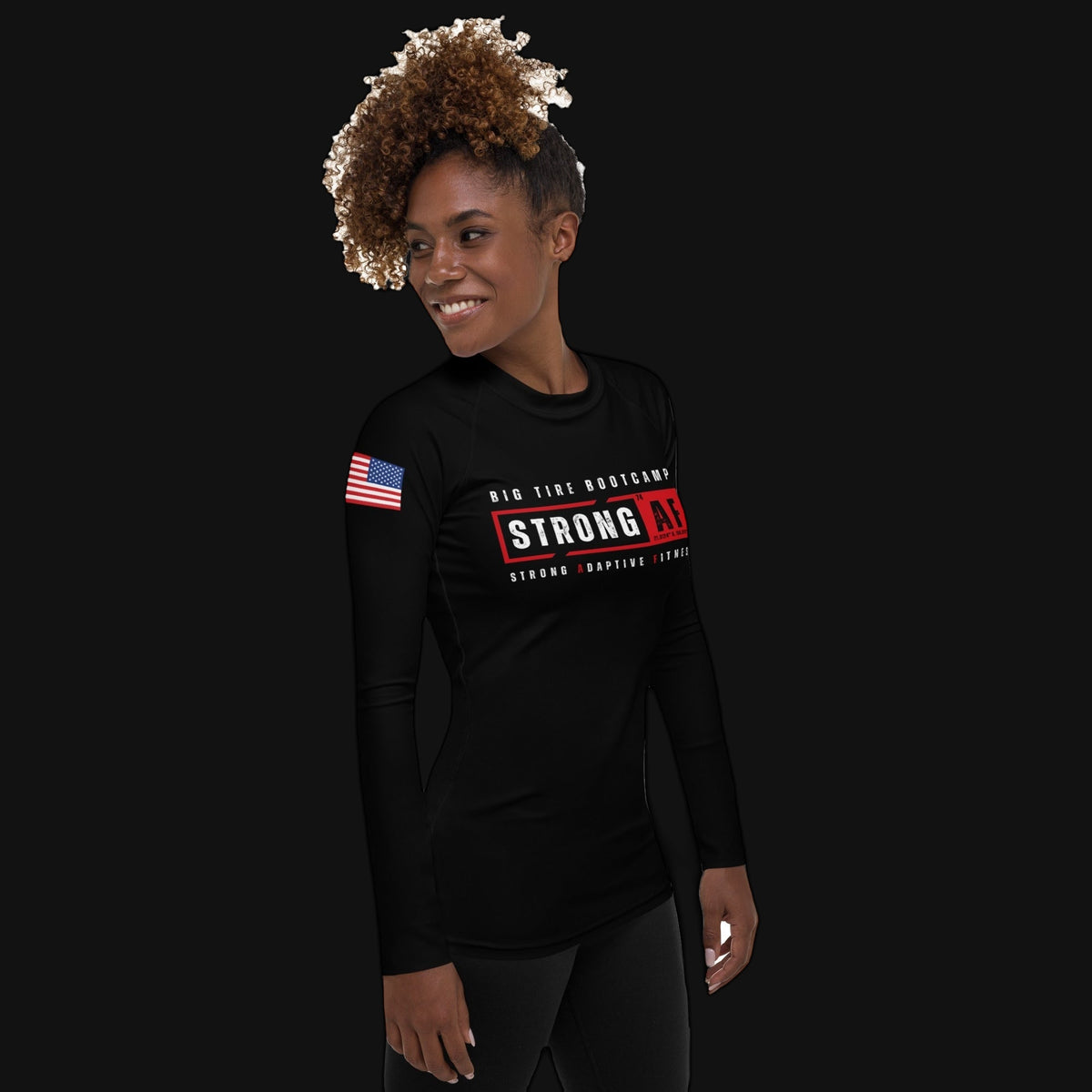 Women's long sleeve rash guard Coach shirt, right