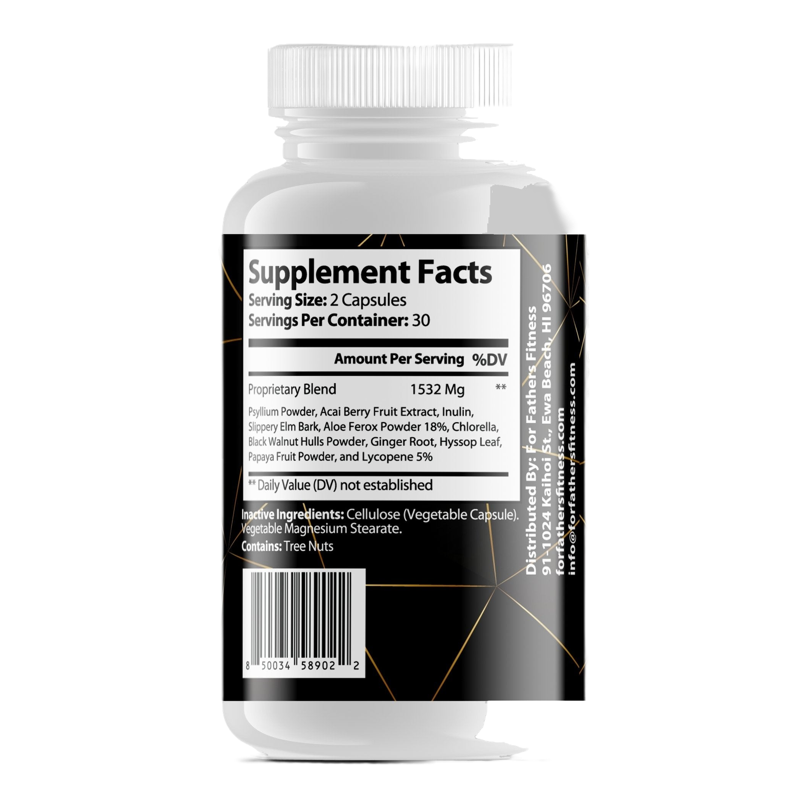 For Fathers Fitness max detox w acai berry label