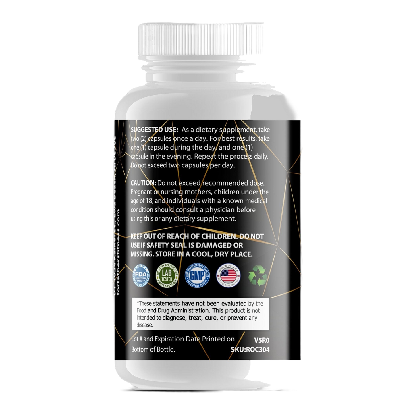 For Fathers Fitness max detox w acai berry label
