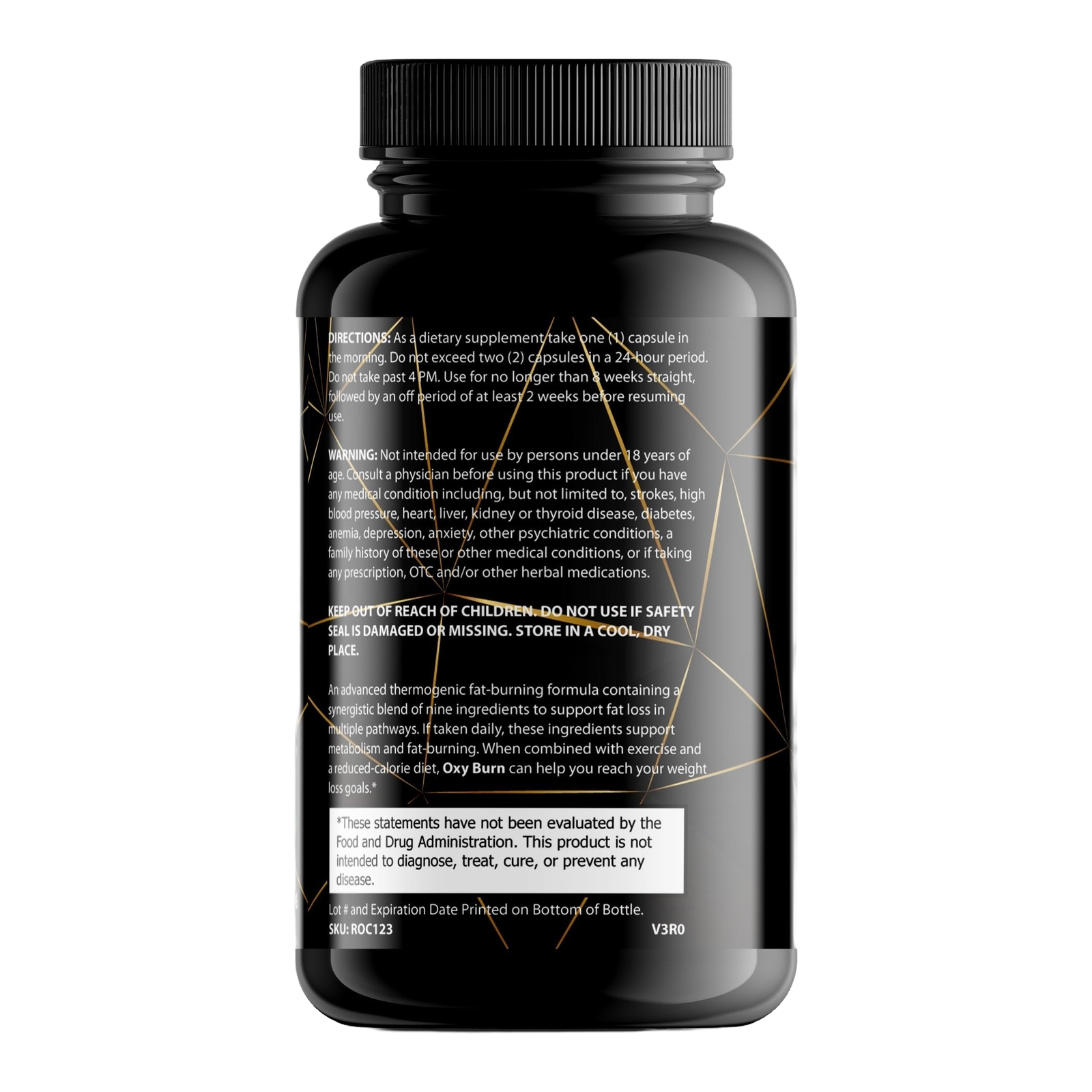 For Fathers Fitness oxy burn label