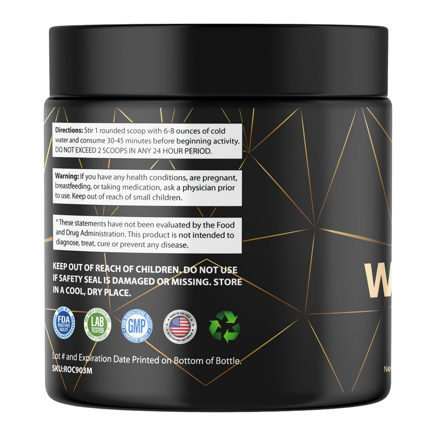 For Fathers Fitness pre workout energy lemonade label