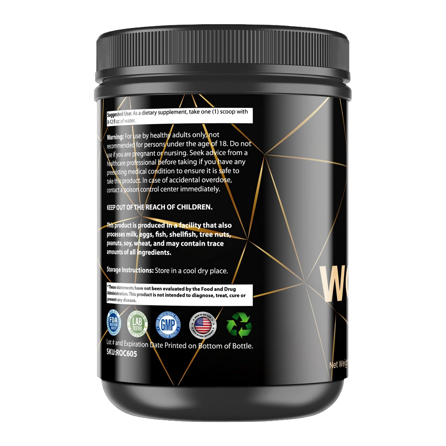 For Fathers Fitness pre workout fruit punch label