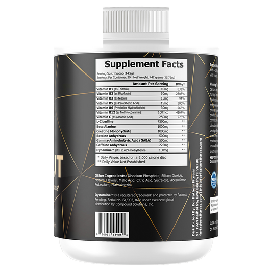 For Fathers Fitness pre workout tropical sunrise label