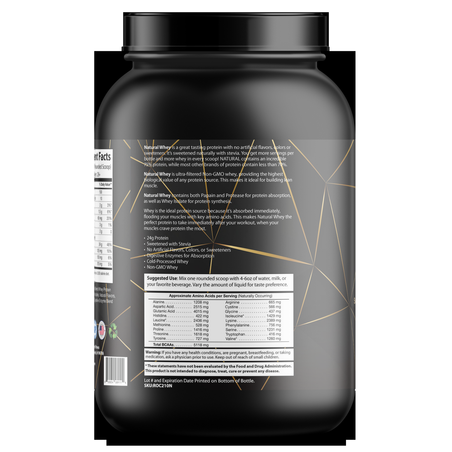 Salted Caramel Whey Protein - supplement facts