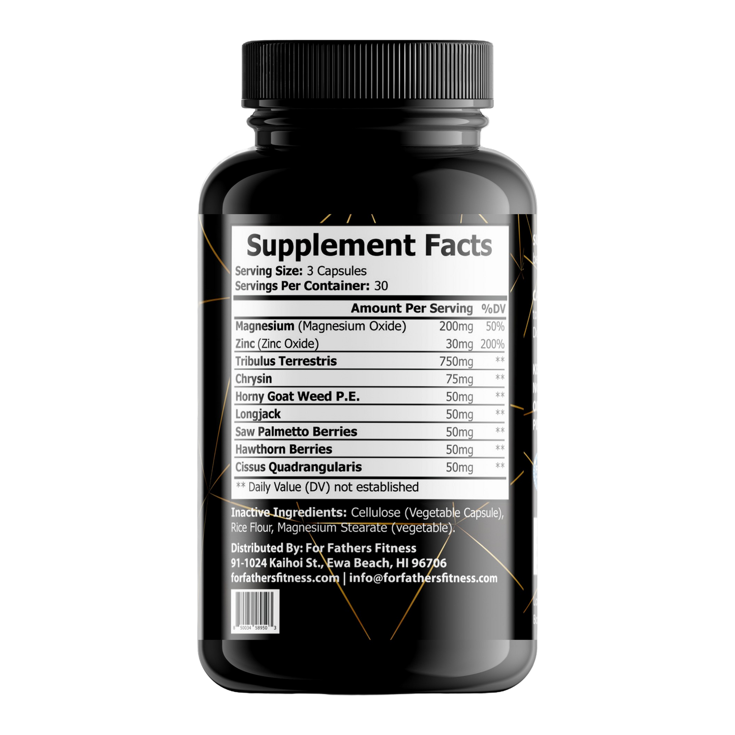 For Fathers Fitness ultra test natural testosterone support label