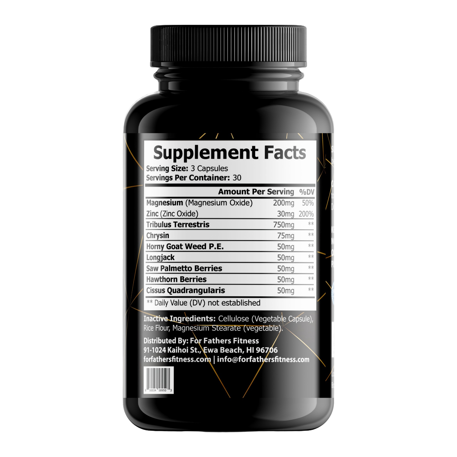 For Fathers Fitness ultra test natural testosterone support label