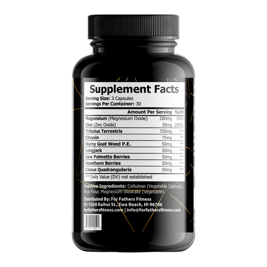 For Fathers Fitness ultra test natural testosterone support label