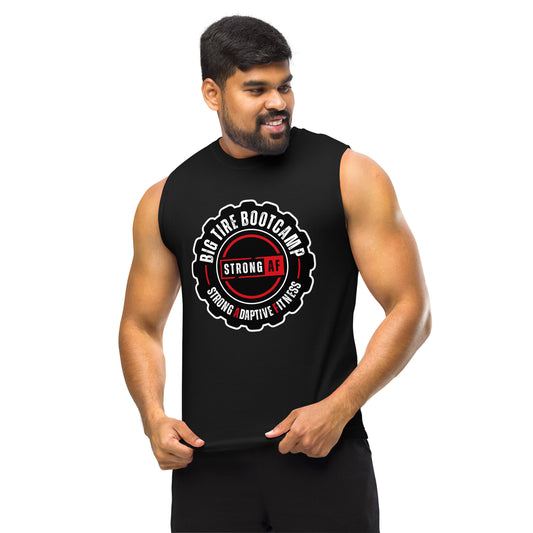 Big Tire Bootcamp STRONG AF Muscle Shirt