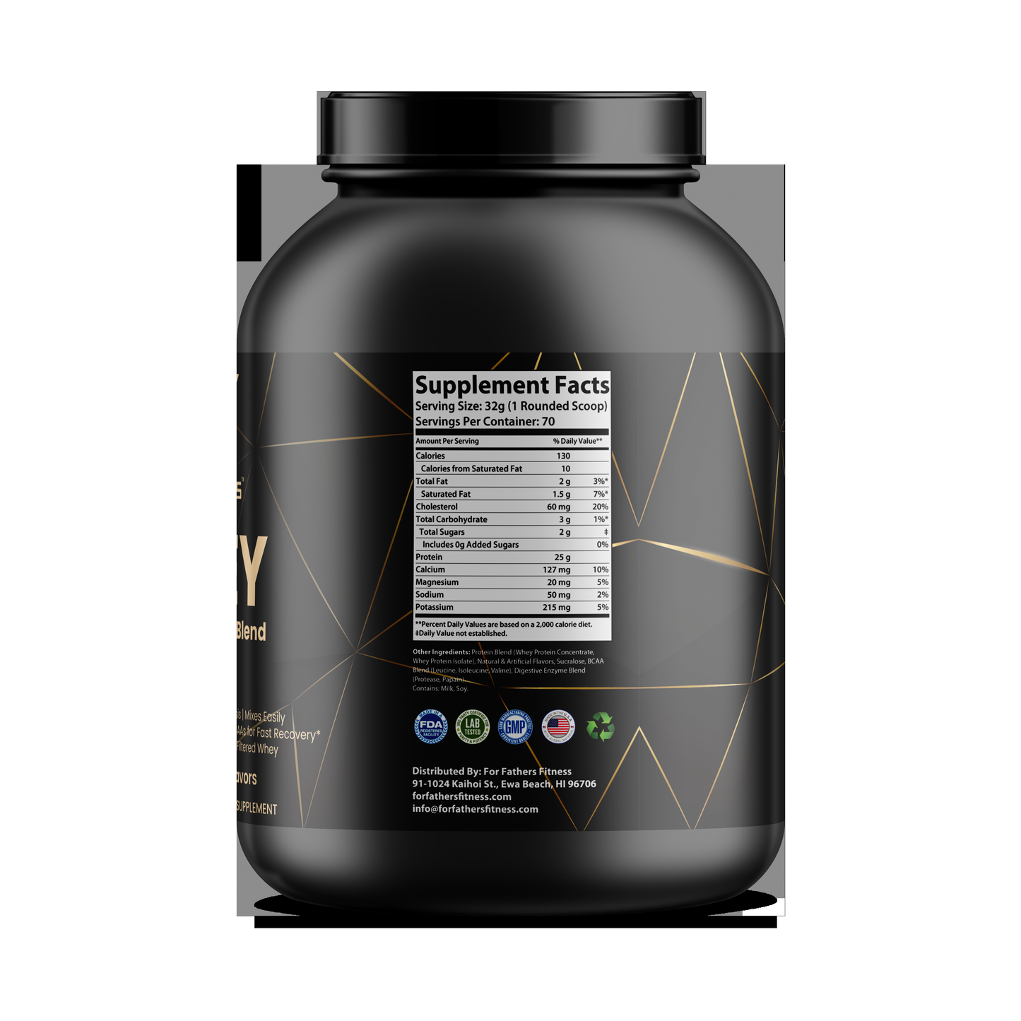 Vanilla Milkshake Whey Protein 5LB - back label