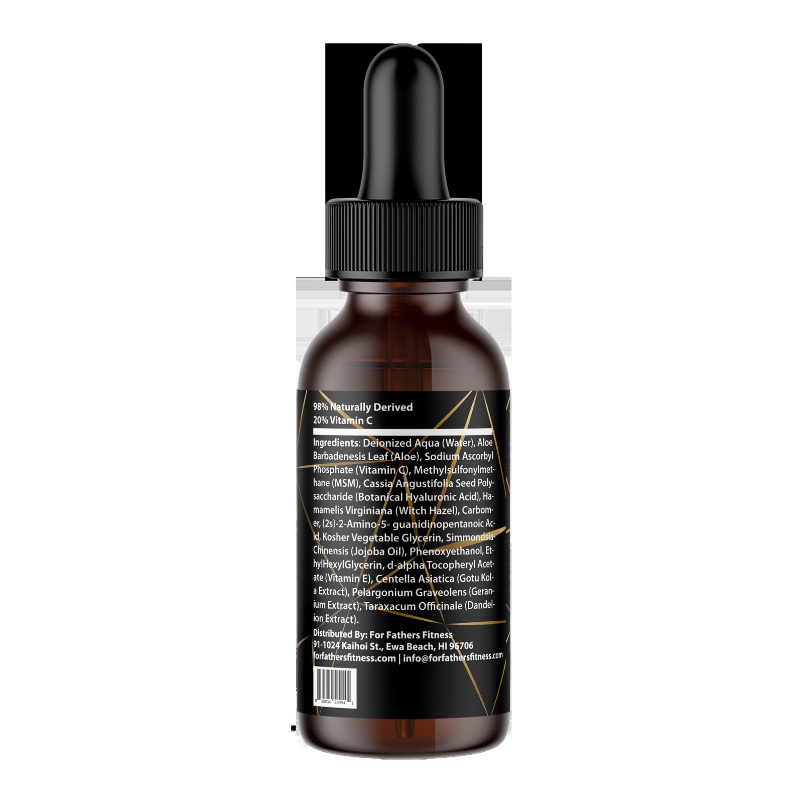 For Fathers Fitness vitamin c serum label