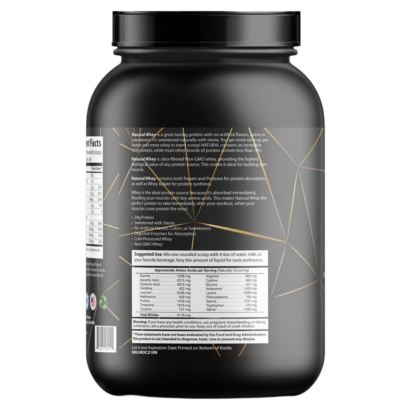 For Fathers Fitness whey natural salted caramel label