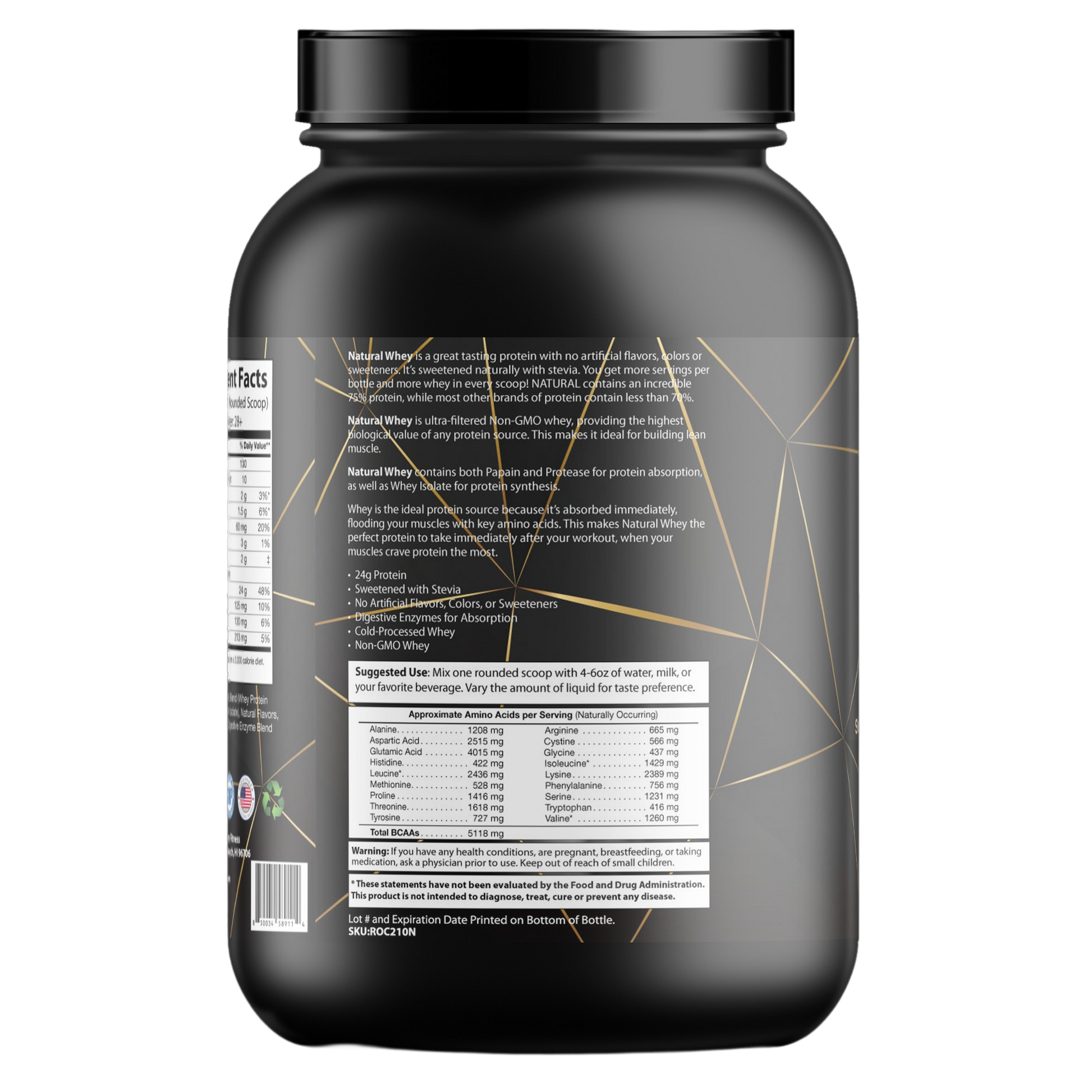 For Fathers Fitness whey natural salted caramel label