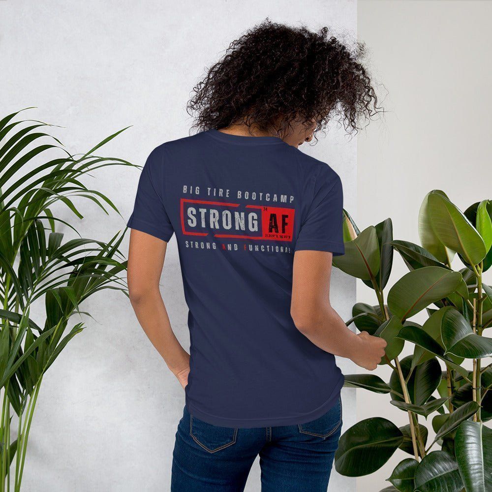 Big Tire Bootcamp Strong And Functional T-Shirt (Logo on Back) - For Fathers Fitness