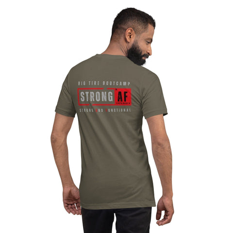 Big Tire Bootcamp Strong And Functional T-Shirt (Logo on Back) - For Fathers Fitness