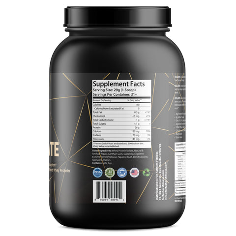For Fathers 2LB 100% Whey Isolate Vanilla Milkshake Protein Powder – Rapid Absorption, Low-Fat, Energy Boosting - For Fathers Fitness